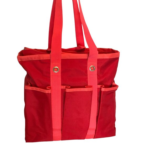 Reisenthel Shopper Large Nylon Tote Bag Zip Up Double Handle 15 X 14 Red Grocery - Picture 4 of 9